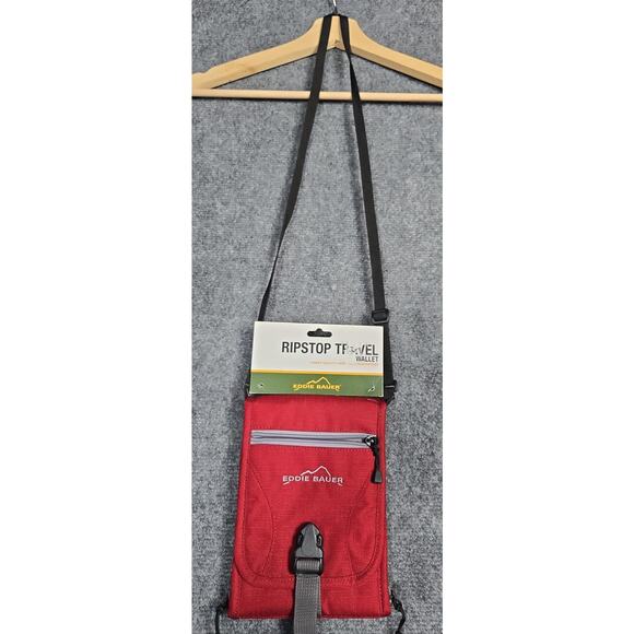 Eddie Bauer Ripstop Travel Wallet Adjustable Strap RFID Organizer Passport Case - Picture 2 of 6